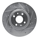 R1 12-19 Fiat 500 Front & Rear Drilled & Slotted Silver Brake Rotor Set