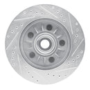 R1 99-04 Ford Expedition Front Left Drilled & Slotted Silver Brake Rotor