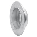 R1 06-14 Hyundai Entourage Rear Right Drilled & Slotted Silver Brake Rotor