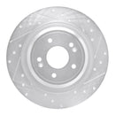R1 22-25 Hyundai Ioniq 5 Rear Right Drilled & Slotted Silver Brake Rotor