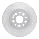 R1 19-25 Acura RDX Front & Rear Drilled & Slotted Silver Brake Rotor Set