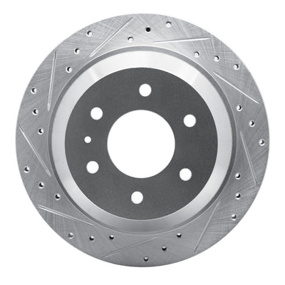 R1 02-09 Buick Rainier Rear Left Drilled & Slotted Silver Brake Rotor
