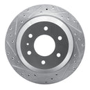 R1 06-09 Chevrolet TrailBlazer Front & Rear Drilled & Slotted Silver Brake Rotor Set