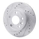 R1 92-95 Volkswagen EuroVan Front Left Drilled & Slotted Silver Brake Rotor