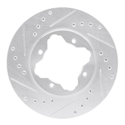 R1 90-97 Acura CL Front Left Drilled & Slotted Silver Brake Rotor