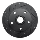 R1 96-08 Audi A4 (Mexico) Rear Left Drilled & Slotted Black Brake Rotor