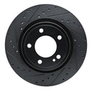 R1 19-25 Mercedes-Benz G500 Front & Rear Drilled & Slotted Black Brake Rotor Set