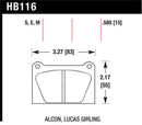 Hawk Blue 9012 Motorsports Race Pads
