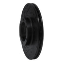 R1 87-89 Dodge Raider Front Left Drilled & Slotted Black Brake Rotor
