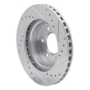R1 91-96 Dodge Dakota 4WD Front Left Drilled & Slotted Silver Brake Rotor