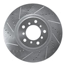 R1 01-06 BMW M3 Front Drilled & Slotted Silver Brake Rotor Set