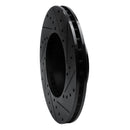 R1 71-97 Jaguar Vanden Plas Front Left Drilled & Slotted Black Brake Rotor