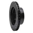 R1 90-99 Jeep Cherokee Front Right Drilled & Slotted Black Brake Rotor
