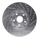 R1 09-15 Toyota Venza Front Left Drilled & Slotted Silver Brake Rotor