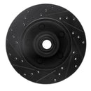 R1 94-03 Ford E-150 Club Wagon Front Right Drilled & Slotted Black Brake Rotor