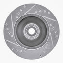 R1 84-87 Lincoln CONTINENTAL Front Right Drilled & Slotted Silver Brake Rotor