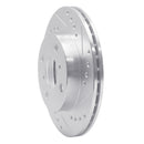 R1 99-05 Toyota Echo Front Right Drilled & Slotted Silver Brake Rotor