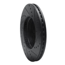 R1 13-25 Cadillac ATS Front Left Drilled & Slotted Black Brake Rotor