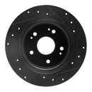 R1 18-25 Honda Accord Front & Rear Drilled & Slotted Black Brake Rotor Set