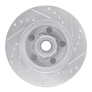 R1 67-74 Buick Apollo Front Left Drilled & Slotted Silver Brake Rotor