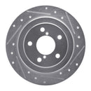 R1 90-08 Saab 9-2X Rear Drilled & Slotted Silver Brake Rotor Set