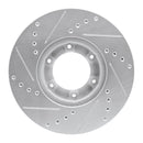 R1 89-93 Toyota Pickup Front Right Drilled & Slotted Silver Brake Rotor