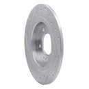 R1 13-25 Hyundai Elantra GT Rear Right Drilled & Slotted Silver Brake Rotor