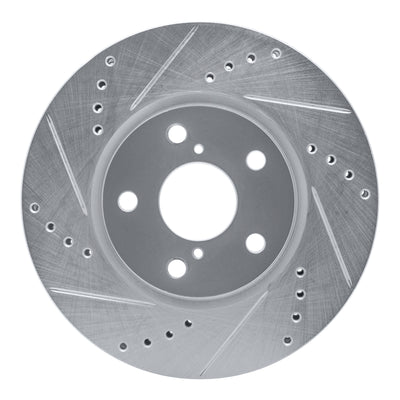 R1 92-10 Lexus IS300 Front Left Drilled & Slotted Silver Brake Rotor