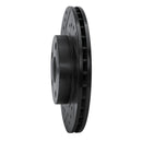 R1 86-89 Toyota Celica Front Left Drilled & Slotted Black Brake Rotor