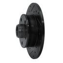 R1 92-98 Volkswagen Passat (USA/Canada) Rear Left Drilled & Slotted Black Brake Rotor