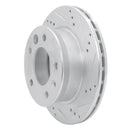 R1 2002-2006 Dodge Sprinter 3500 Front Right Drilled & Slotted Silver Brake Rotor