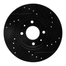 R1 12-25 Dodge Attitude (Mexico) Front and Rear Drilled & Slotted Black Rotor Kit
