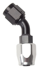 Russell Performance -16 AN Silver/Black 45 Degree Full Flow Hose End