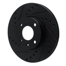 R1 16-22 Chevrolet SPARK (USA/Canada) Front Left Drilled & Slotted Black Brake Rotor
