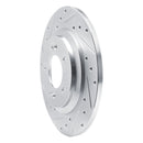 R1 19-22 Hyundai Veloster N Rear Left Drilled & Slotted Silver Brake Rotor