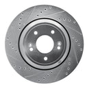 R1 18-20 Genesis G80 Front & Rear Drilled & Slotted Silver Brake Rotor Set