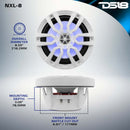 DS18 2007-18 Jeep JK/JKU Soundbar Kit w/ 1 JK-SBAR/WH.HT/2 NXL-8/1 LC-RGB/1 AMPKIT4/1 G3600.4D
