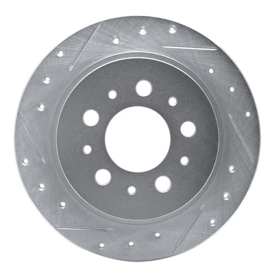 R1 88-94 Volvo 780 Rear Left Drilled & Slotted Silver Brake Rotor