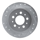 R1 88-94 Volvo 780 Rear Left Drilled & Slotted Silver Brake Rotor