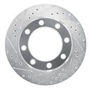 R1 75-93 Dodge W200 Front Drilled & Slotted Silver Brake Rotor Set
