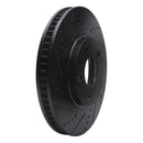 R1 97-05 Buick Park Avenue Front Left Drilled & Slotted Black Brake Rotor