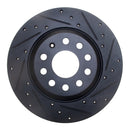 R1 18-25 Audi Q3 Front & Rear Drilled & Slotted Black Brake Rotor Set