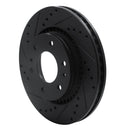 R1 06-09 Buick Rainier Front Left Drilled & Slotted Black Brake Rotor