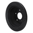 R1 98-05 Chevrolet S10 Rear Left Drilled & Slotted Black Brake Rotor