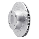 R1 82-86 BMW 735I Front Left Drilled & Slotted Silver Brake Rotor