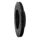R1 90-91 Toyota Celica Front Left Drilled & Slotted Black Brake Rotor