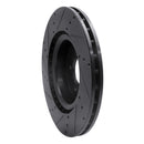 R1 06-17 Land Rover Discovery (Latin America) Front Right Drilled & Slotted Black Brake Rotor