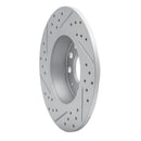 R1 05-25 Audi A3 Sportback E-Tron Rear Right Drilled & Slotted Geo-Carbon Rotor