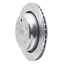 R1 96-03 BMW 528I Rear Right Drilled & Slotted Silver Brake Rotor