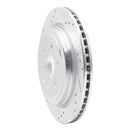 R1 10-16 Cadillac SRX Rear Left Drilled & Slotted Silver Brake Rotor